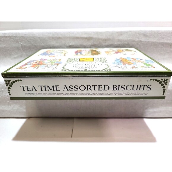 Vintage Tea Time Assorted Biscuits Tin Story Time  6 1/2” X 9 X 1.75" England - Picture 5 of 10